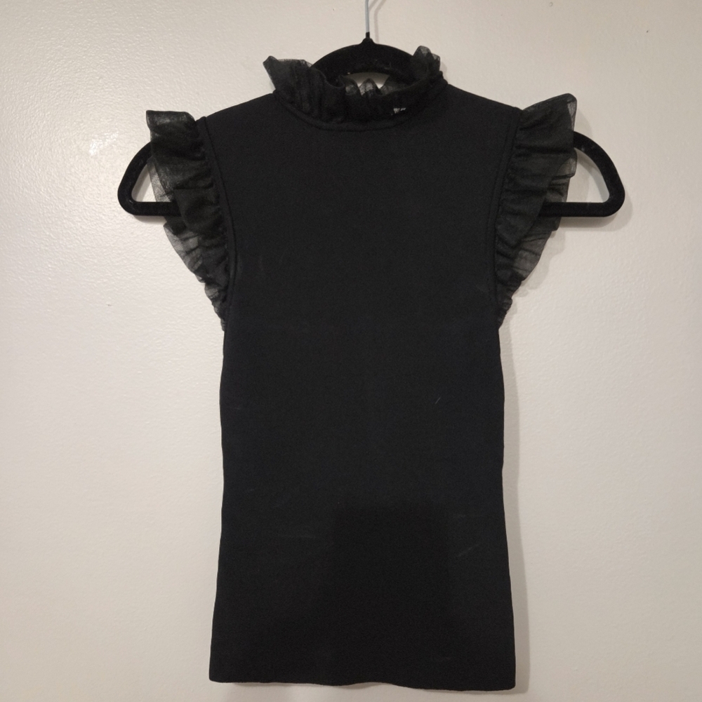 Alice + Olivia Women's Kerrie Ruffled Open Back Luxury Tank. Size XS - Picture 5 of 12